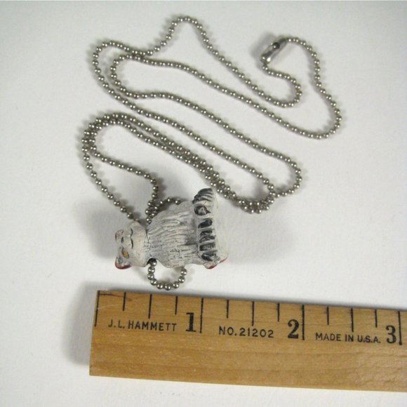 Silvertone Ball Chain Necklace 24 Inch Cat Pendant Unisex Strand Fashion Kitty - Picture 2 of 5